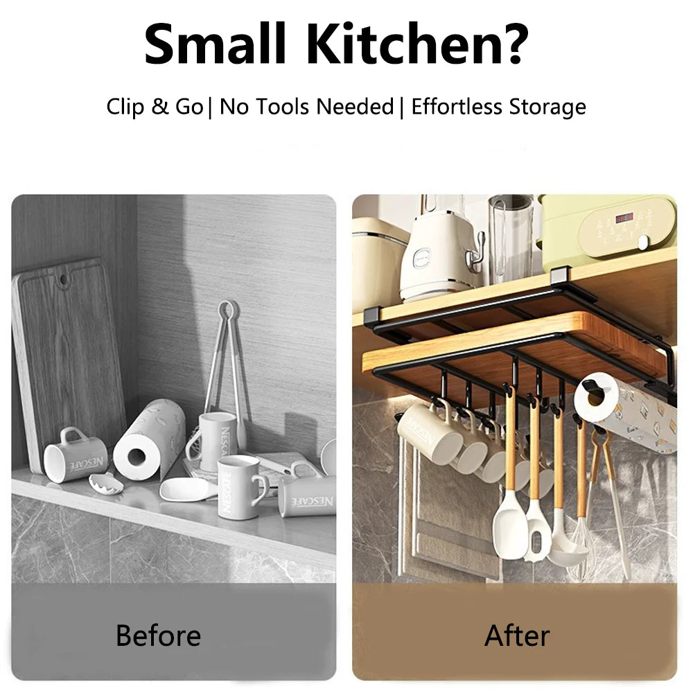Kitchen Hanging Organizer Rack - Maximize Space and Functionality