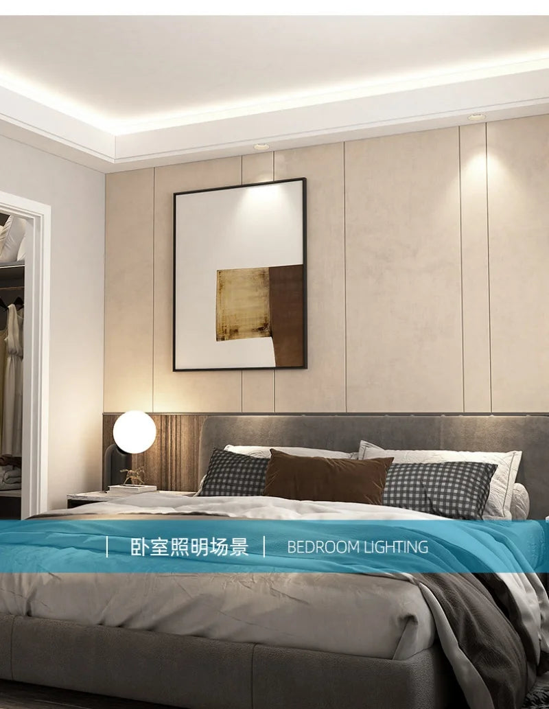 Downlight Ceiling Lamp Modern Design Embedded Lamps Borderless Spotlight Living Room Bedroom Home LightinAC110/220V Opening 75mm