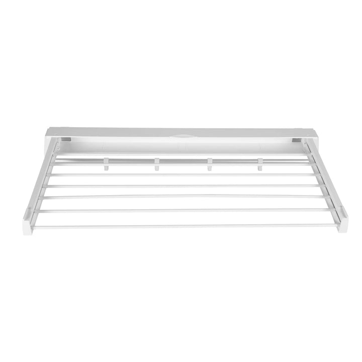 Space-Saving Foldable 7-Rod Wall-Mounted Drying Rack - Versatile Retractable Dryer for All Your Drying Needs