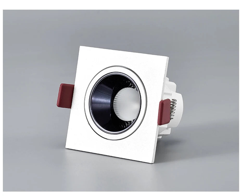 Led Downlight Recessed Deep Anti-glare Led Ceiling Downlights Single/ Double Dimmable 12W 24W For Home Bedroom Spot Office Lamp