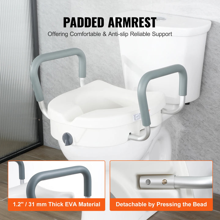 Elevate Your Comfort with the Succebuy 5-Inch Raised Toilet Seat - Perfect for Seniors and Those with Mobility Challenges