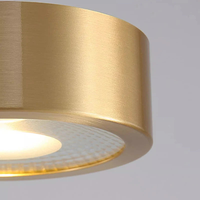 Copper downlights Nordic brief LED ceiling lights corridor lamp foyer balconies living room luxury circular spotlights