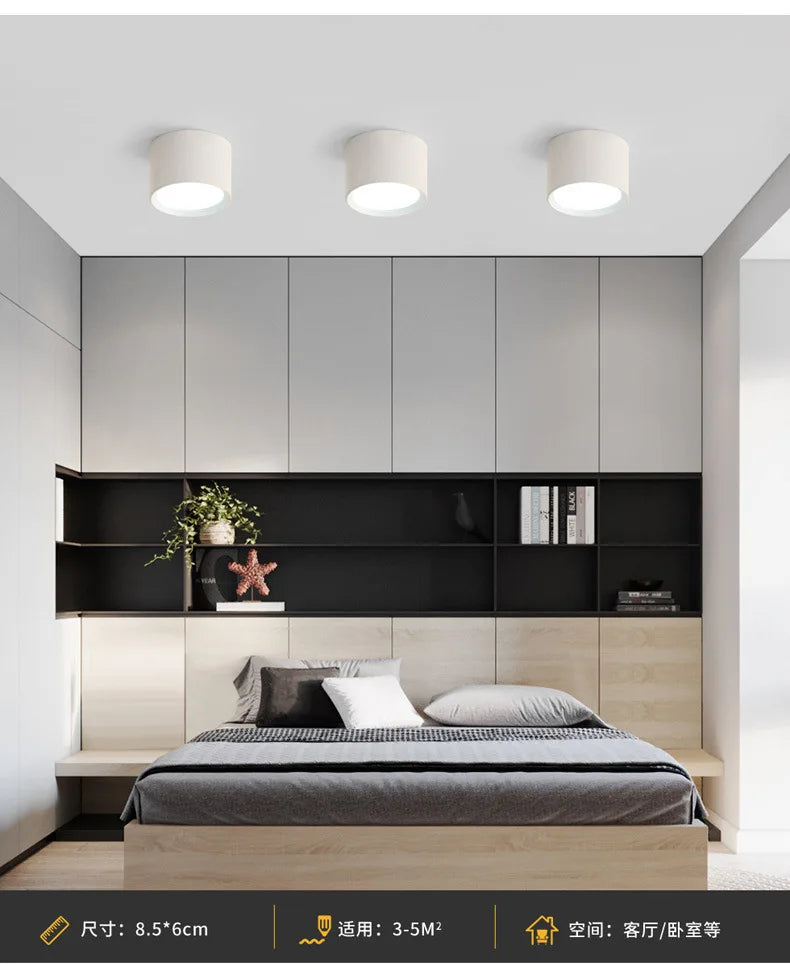 220V Downlight, Wooden Ceiling Lamp, Indoor Decor Lamps, Room Lighting, Living Room Corridor LED Down Lights for Street Bedroom
