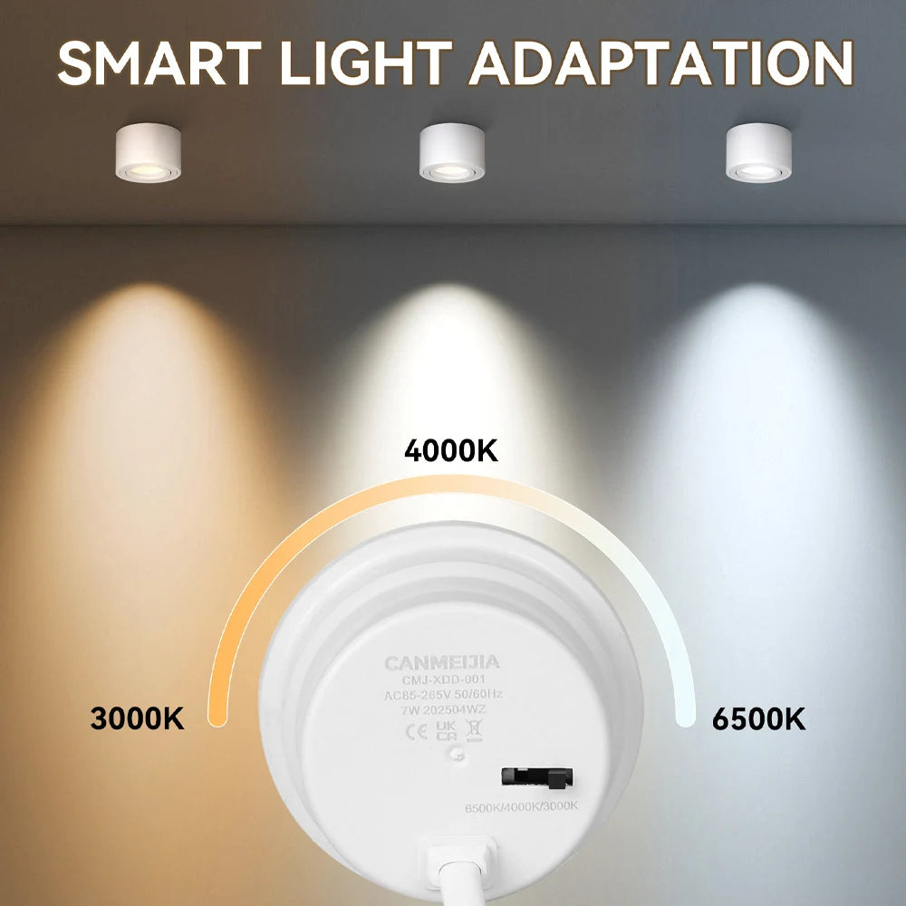 LED Downlight Angle Adjustable LED Ceiling Light Dimmable Surface Mounted Downlight Ceiling Spot Lights Indooor Light Home Decor
