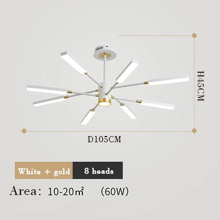 Chandelier nordic for Living room luxury personality creative sputnik chandelier post modern chandelier suspension lamp fixtures
