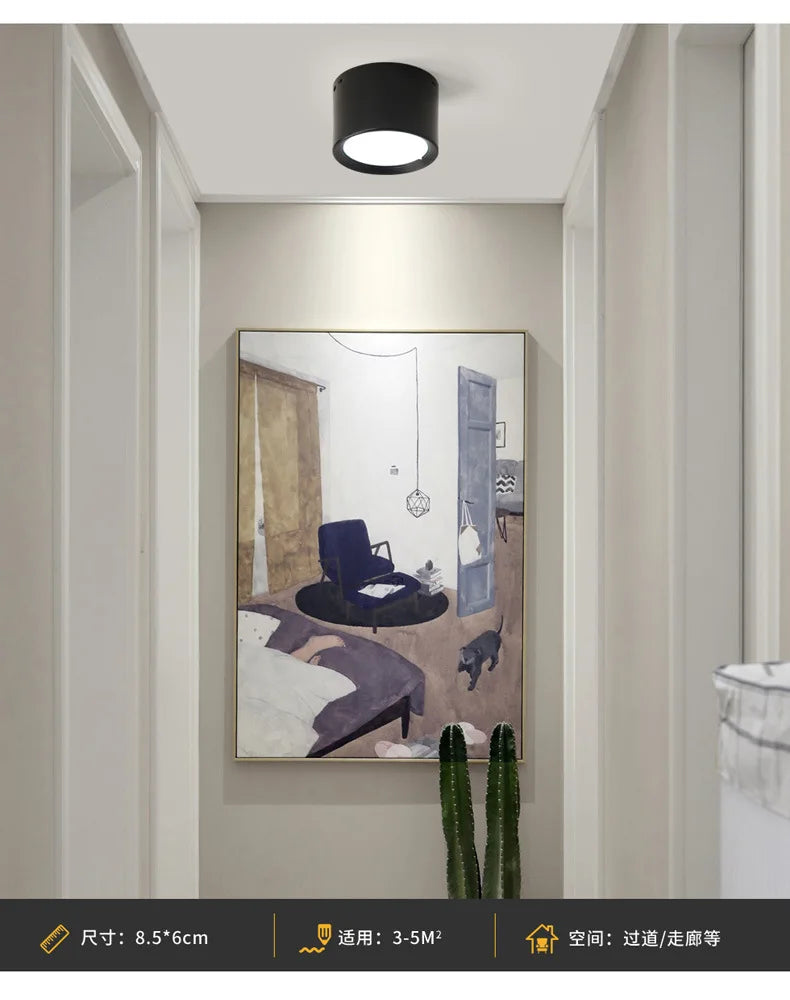 220V Downlight, Wooden Ceiling Lamp, Indoor Decor Lamps, Room Lighting, Living Room Corridor LED Down Lights for Street Bedroom