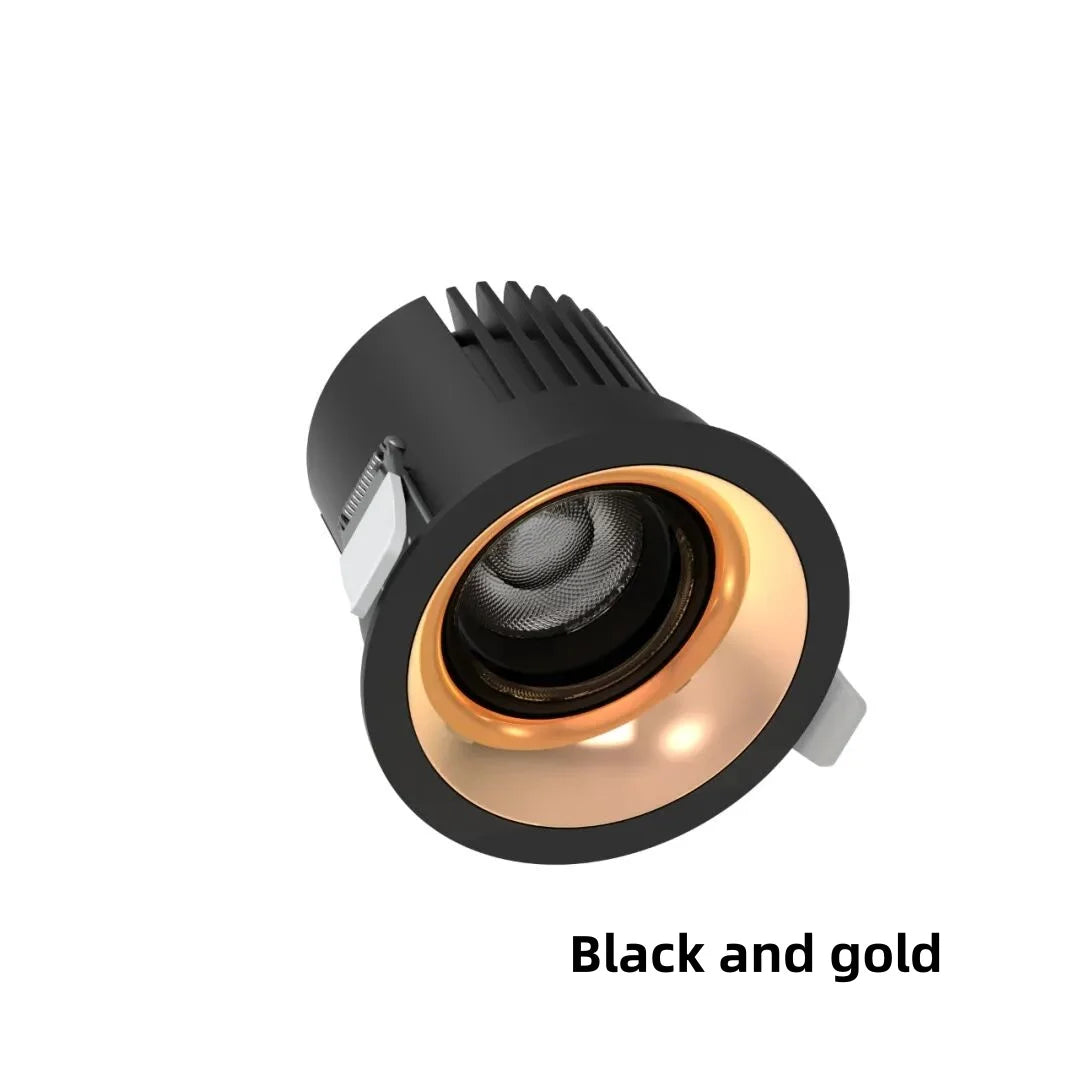 Recessed LED Downlight COB 9W 12W 15W 18W 24W 360° Adjustable Angle Ceiling Lamp Round Panel Light Dimmable Spotlight 110V 220V