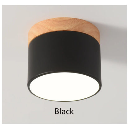 LED Downlight dimmable 5W 7W 9W12W15W Nordic wood modern Led surface mounted ceiling light spotlight, interior decoration light