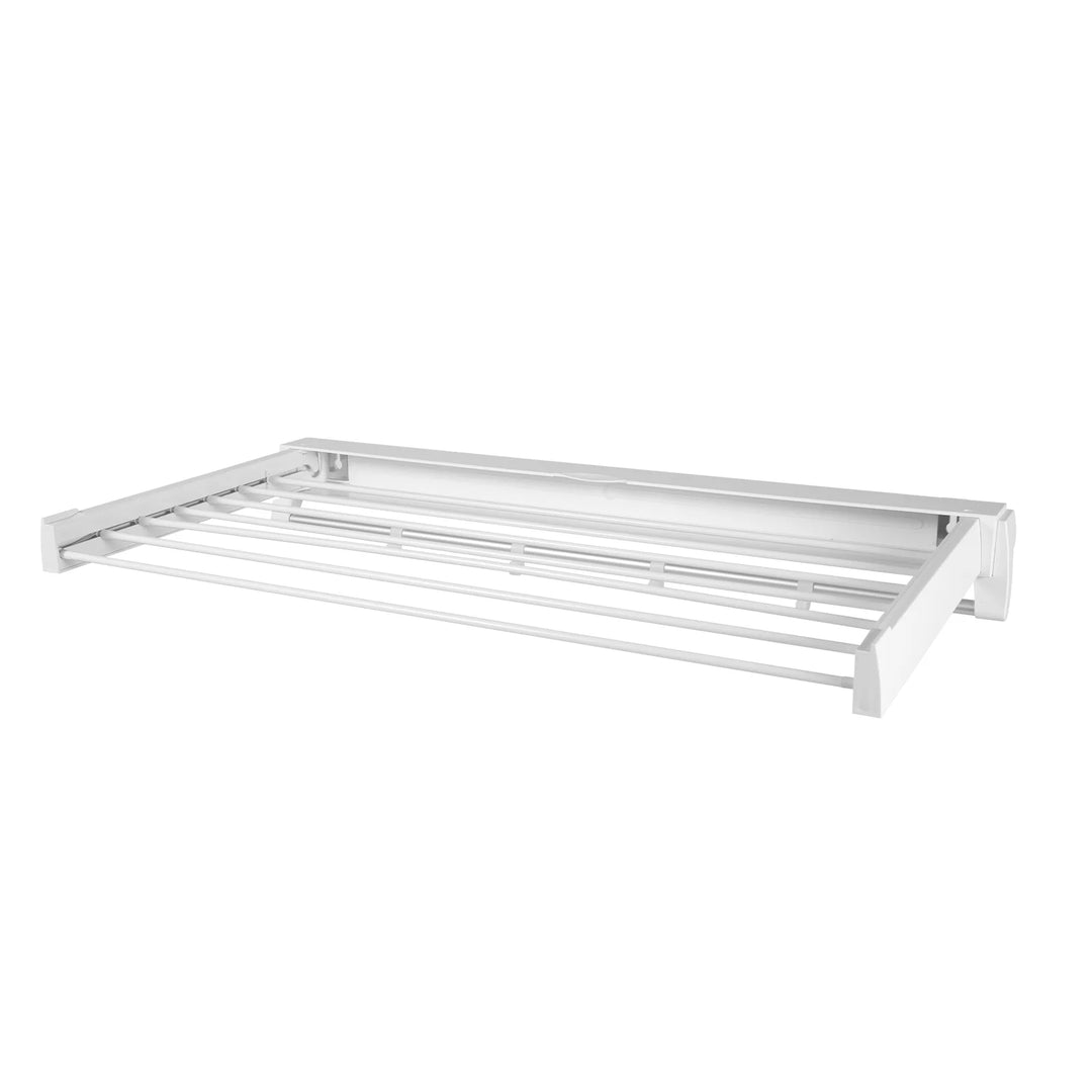 Space-Saving Foldable 7-Rod Wall-Mounted Drying Rack - Versatile Retractable Dryer for All Your Drying Needs