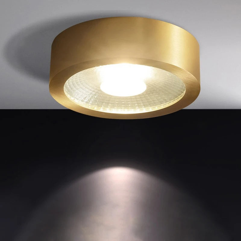 Copper downlights Nordic brief LED ceiling lights corridor lamp foyer balconies living room luxury circular spotlights