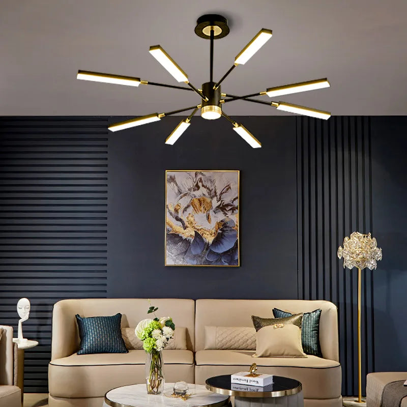 Chandelier nordic for Living room luxury personality creative sputnik chandelier post modern chandelier suspension lamp fixtures