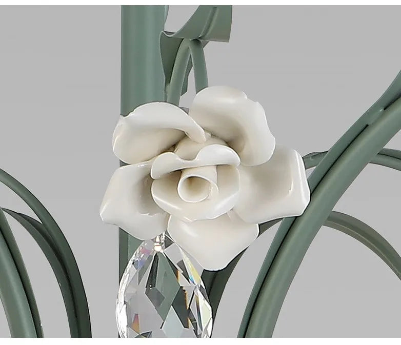 Modern Flower Chandelier French Living Room Chandelier For Dining Room Bedroom Hotel Shop Decor Luxury LED Crystal Chandelier