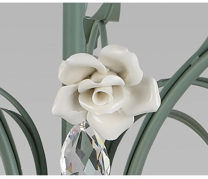 Modern Flower Chandelier French Living Room Chandelier For Dining Room Bedroom Hotel Shop Decor Luxury LED Crystal Chandelier