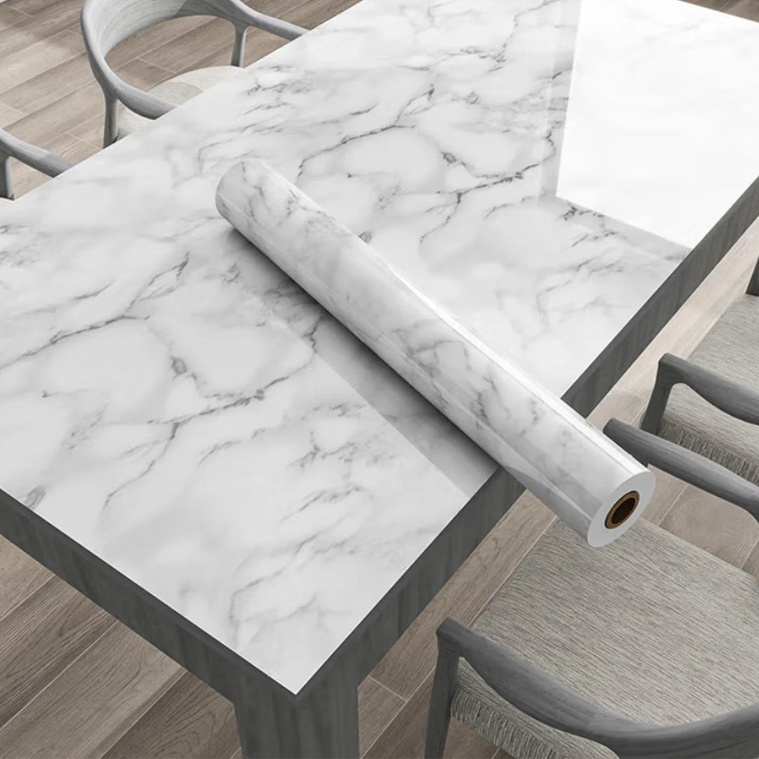 Transform Your Space with 55cm Waterproof Marble Vinyl Self-Adhesive Wallpaper - Perfect for Kitchens and Living Rooms