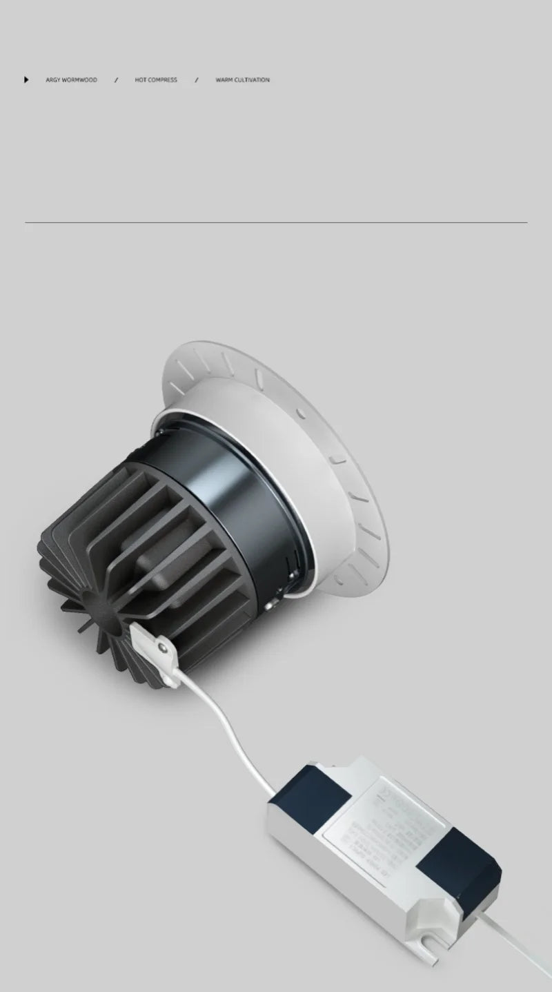 Downlight Ceiling Lamp Modern Design Embedded Lamps Borderless Spotlight Living Room Bedroom Home LightinAC110/220V Opening 75mm