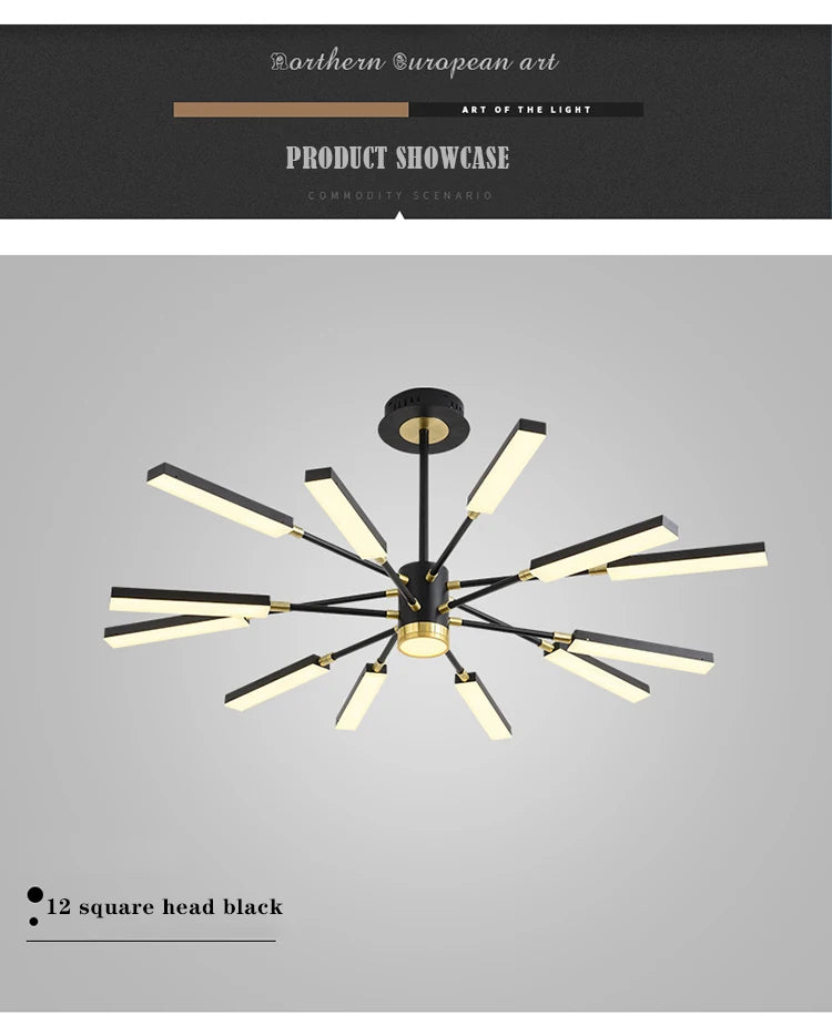 Chandelier nordic for Living room luxury personality creative sputnik chandelier post modern chandelier suspension lamp fixtures