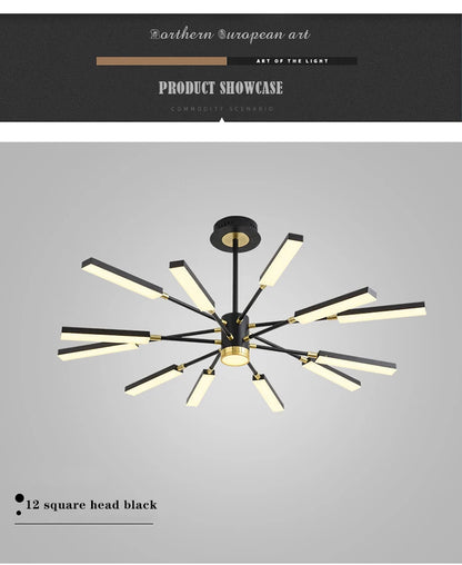 Chandelier nordic for Living room luxury personality creative sputnik chandelier post modern chandelier suspension lamp fixtures