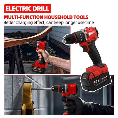 Small Electric Drill 150N.m brushless Cordless Impact Drill of Decoration Team for 18V Milwaukee Battery pin Power Tool
