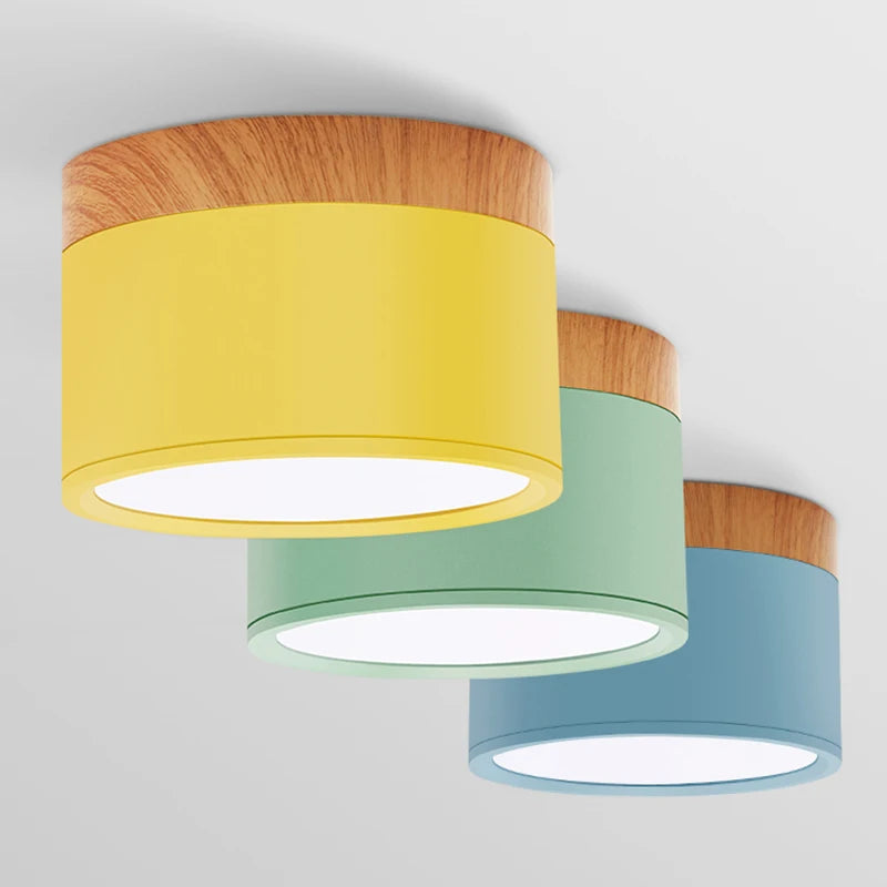 LED Downlight dimmable 5W 7W 9W12W15W Nordic wood modern Led surface mounted ceiling light spotlight, interior decoration light