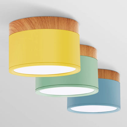 LED Downlight dimmable 5W 7W 9W12W15W Nordic wood modern Led surface mounted ceiling light spotlight, interior decoration light