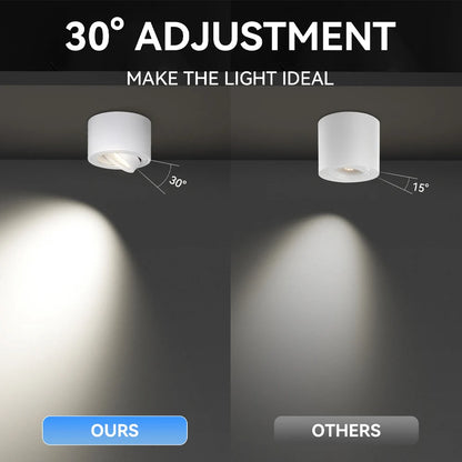 LED Downlight Angle Adjustable LED Ceiling Light Dimmable Surface Mounted Downlight Ceiling Spot Lights Indooor Light Home Decor