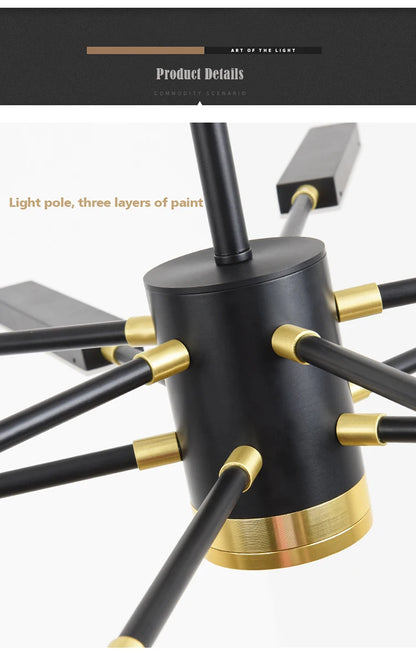 Chandelier nordic for Living room luxury personality creative sputnik chandelier post modern chandelier suspension lamp fixtures
