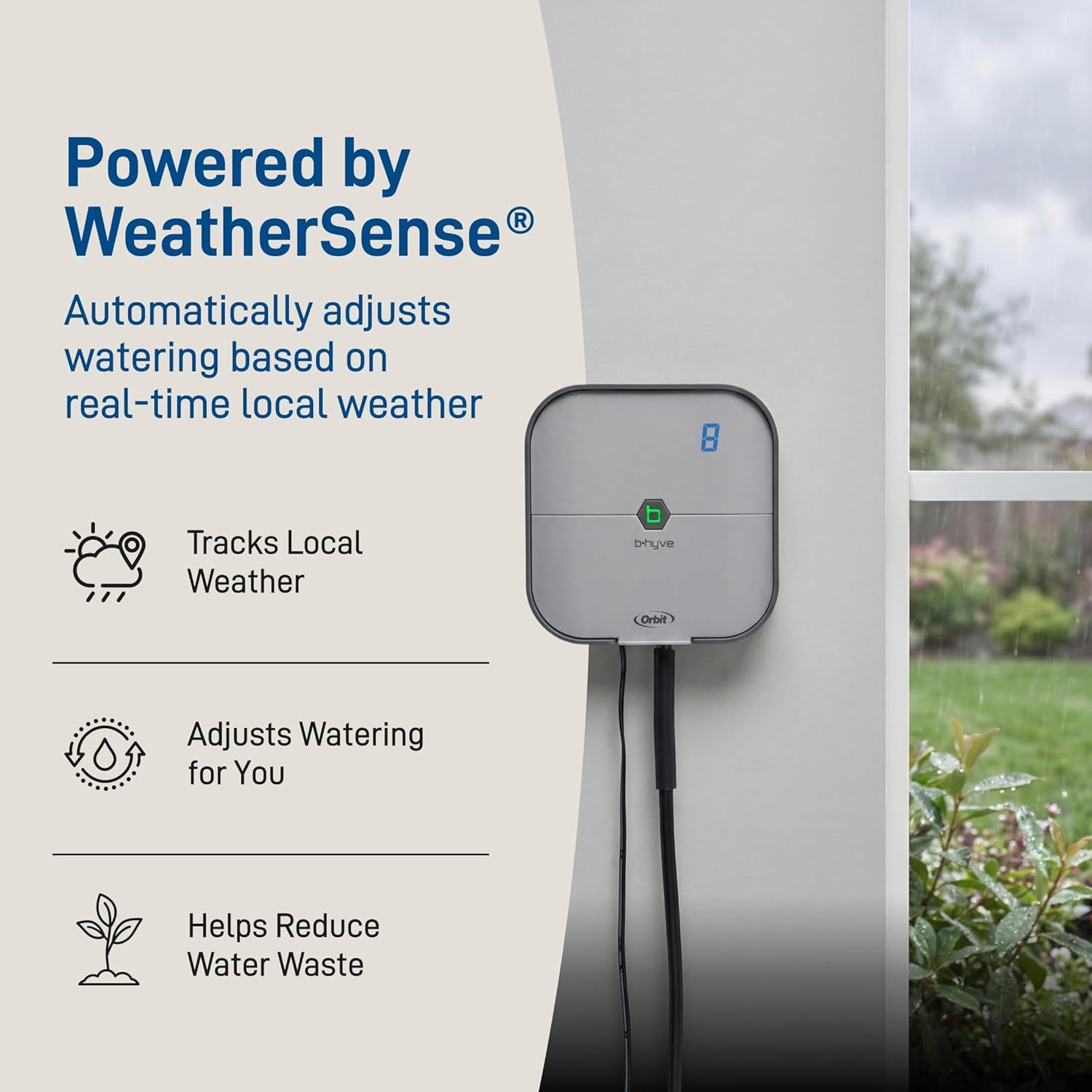 57925 B-Hyve 8-Zone Smart Indoor Sprinkler Controller