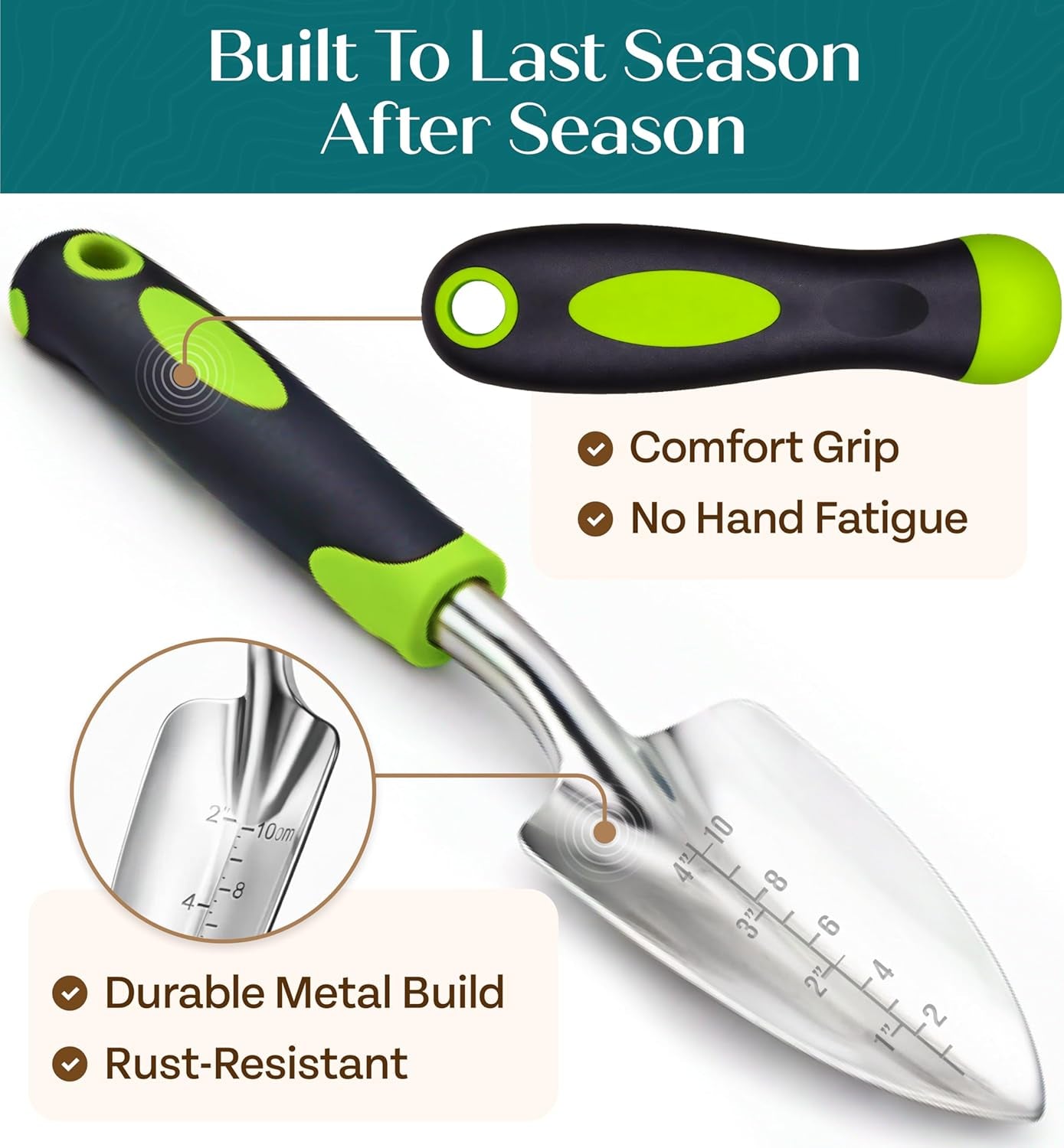Heavy Duty Gardening Tools - Gardening Gifts for Women, Men, Mom, Dad - Durable, Ergonomic Garden Tools Set