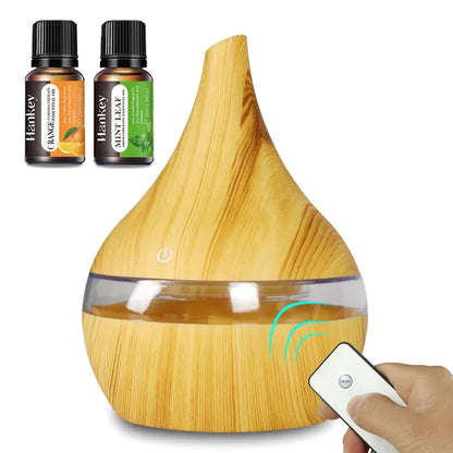 Ultra Quiet Humidifier 300Ml USB Aromatherapy Diffuser with 7-Color LED Night Light & Remote Control for Bedroom and Office