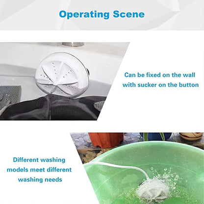 Mini Portable USB Washing Machine,Kitchen Sink Dishwasher,Ultrasonic Turbo Washer for Dishes,Socks,Underwear