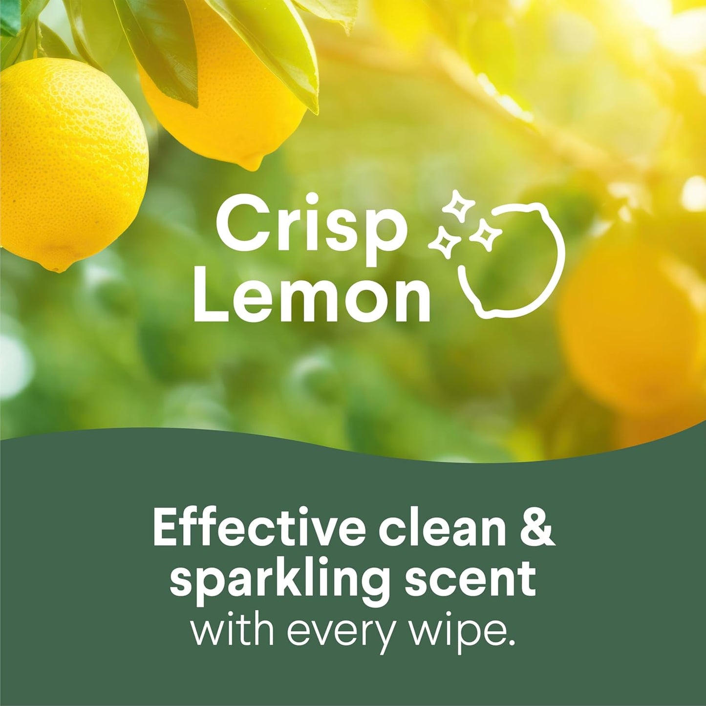 Disinfecting Cleaning Wipes for Spring Cleaning & Allergy Season, Bleach Free, Fresh Scent and Crisp Lemon, 75 Count Each, Pack of 3