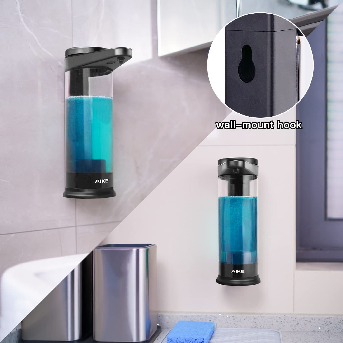 17Oz. Touch-Free Rechargeable Automatic Liquid Soap Dispenser for Kitchen Dish Soap