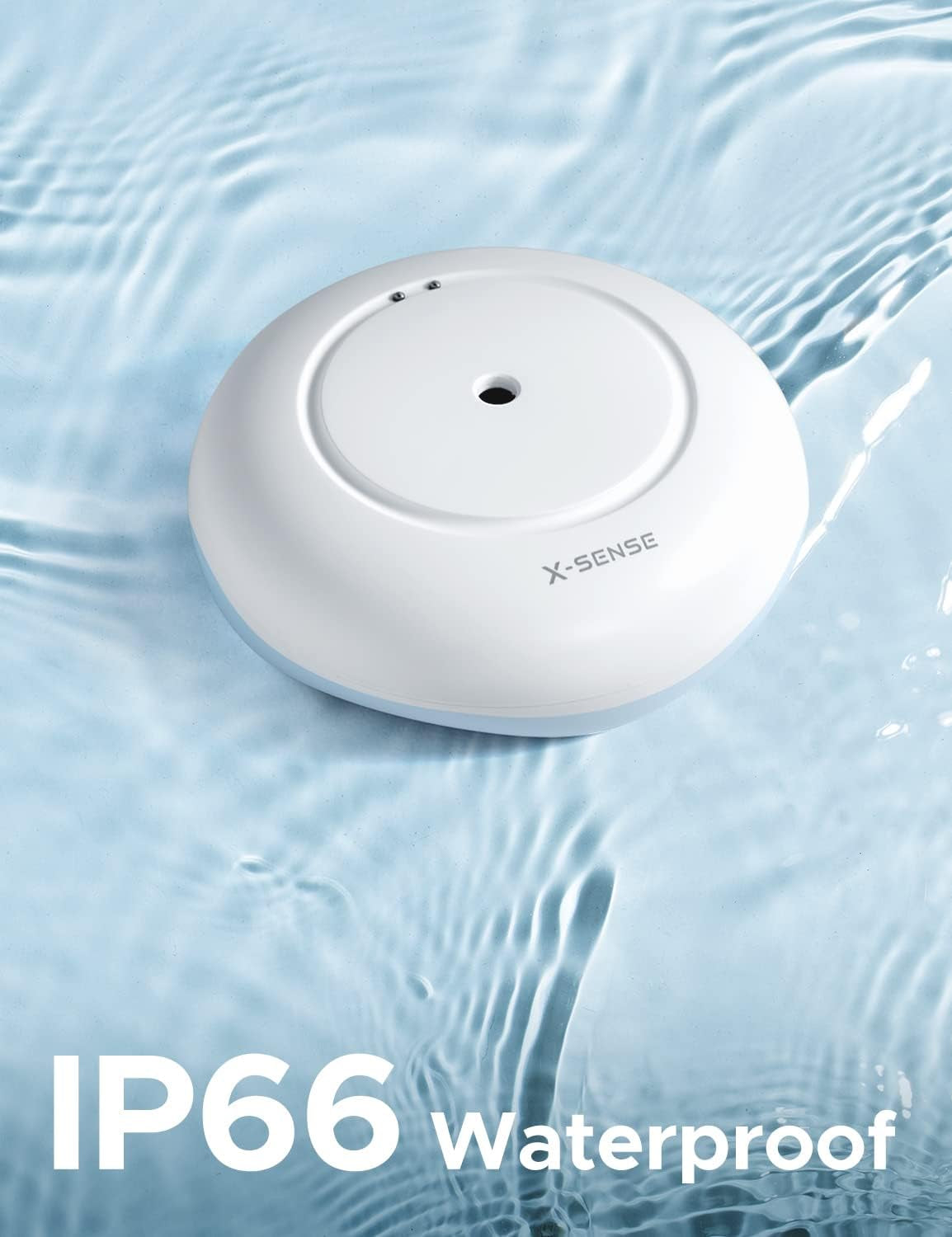 Wi-Fi Water Leak Detector, Smart Water Sensor Alarm, Water Detector Alarm with 1700 Ft Transmission Range for Kitchens, Basements, Bathrooms, 3 Water Detectors & 1 Base Station, Model SWS54
