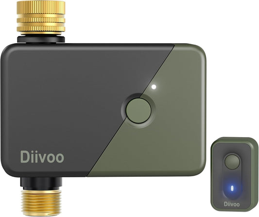 Brass Wifi Water Timer, Smart Hose Sprinkler Timer Compatible with Alexa/Google Assistant, 6 Irrigation Plans, Rain Delay & Mist Mode for Garden Lawns (2.4Ghz Only)
