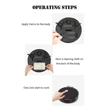 3-In-1 Wireless Smart Robot Vacuum Cleaner 1200Mah Rechargeable Sweeping Robot Automatic Sweeping Machine Low Noise Labor Saving