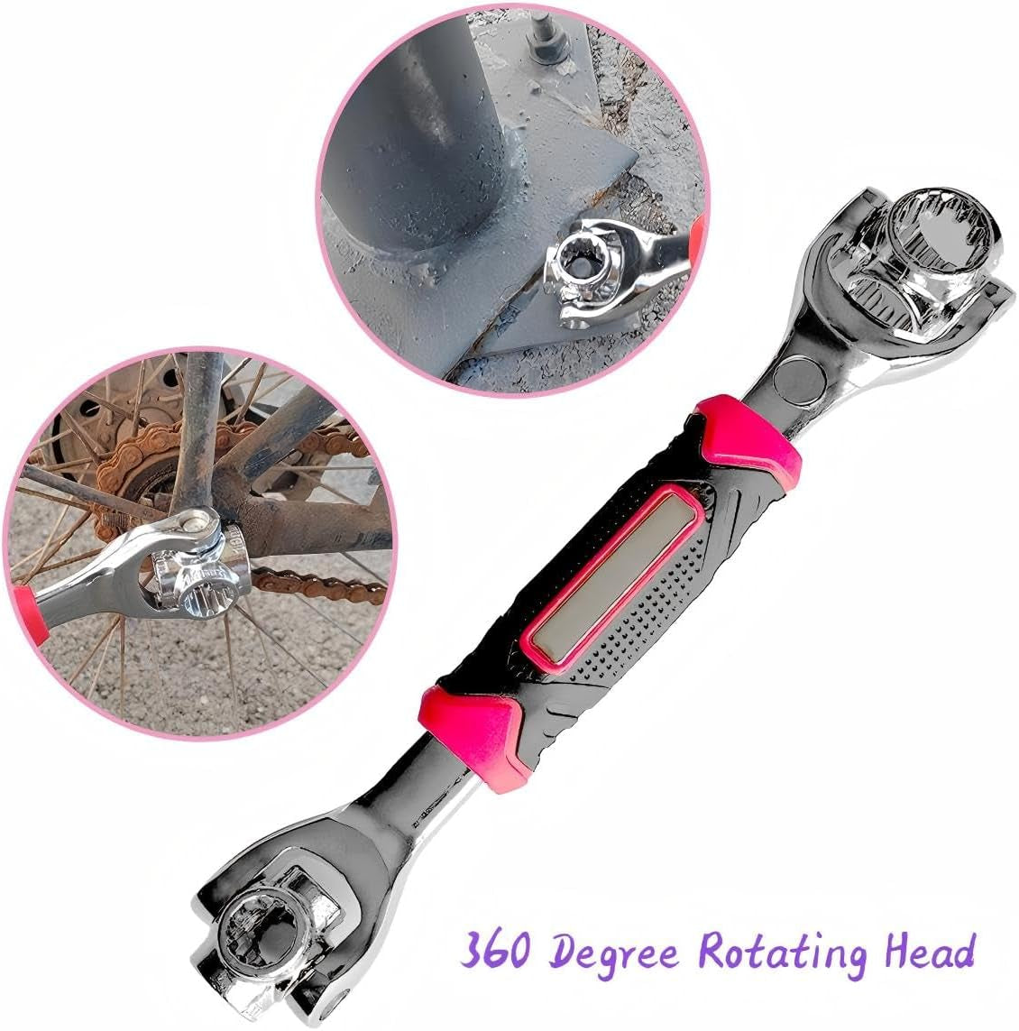Universal Socket Wrench 48 in 1 Wrench Multifunction Wrench Tool with 360 Degree Rotating Head, Spanner Tool for Home and Car Repair