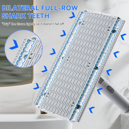 2026 New Upgraded Sweep & Mop Kit - Compatible with Swiffer Pads, Shark Teeth Snap Grip Mini Mop, Durable Hardwood Flooring, Marble Cleaning Tools, Home and Kitchen Essentials,With 11 Reuse Dry Cloths