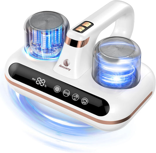 Mattress Vacuum Cleaner - 5-In-1 Cordless Bed Vacuum Cleaner, Powered by UV-C Light & Ultrasonic Technology, 16Kpa Strong Suction,Low Noise,Suitable for Dust, Pet Hair, Etc.