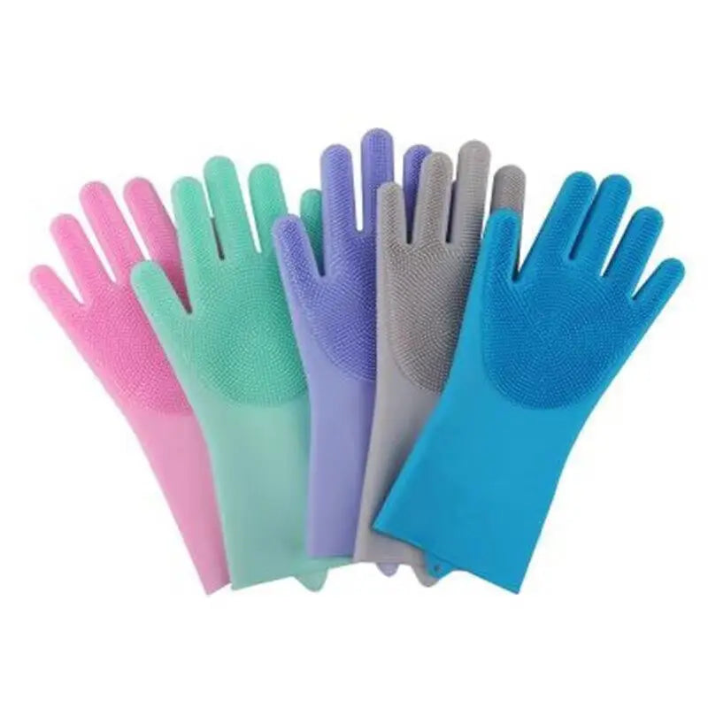Silicone Dishwashing Gloves, Magic Gloves, Durable, Wear-Resistant, Waterproof Rubber Gloves for Special Use