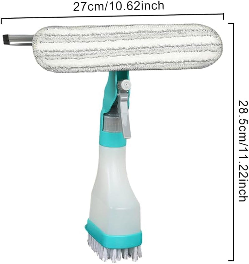 4 in 1 Window Cleaning Kit Professional Squeegee with Spray Bottle for Shower Mirror Glass Car Windshield Countertop Easy Gadget Cleaner Tool