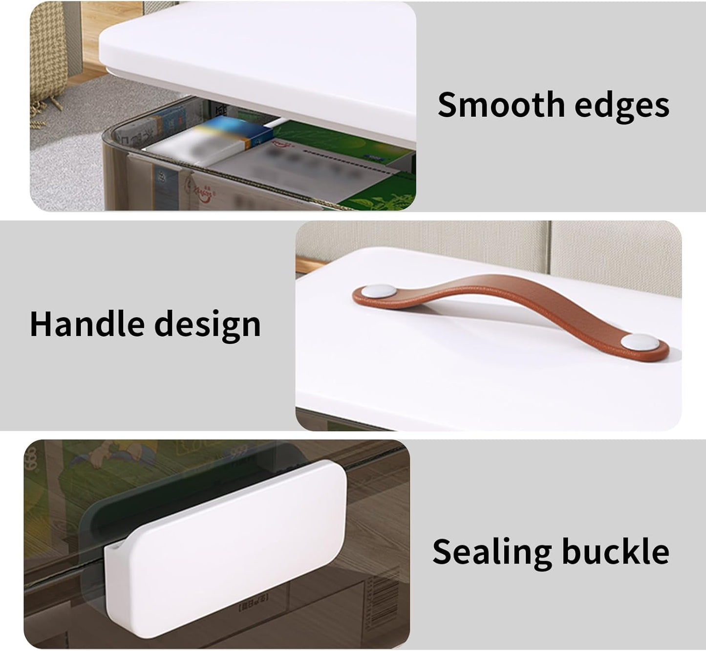 3-Tier Medicine Organizer - Portable Medicine Cabinet with Leather Handle, Empty First Aid Kit for Home