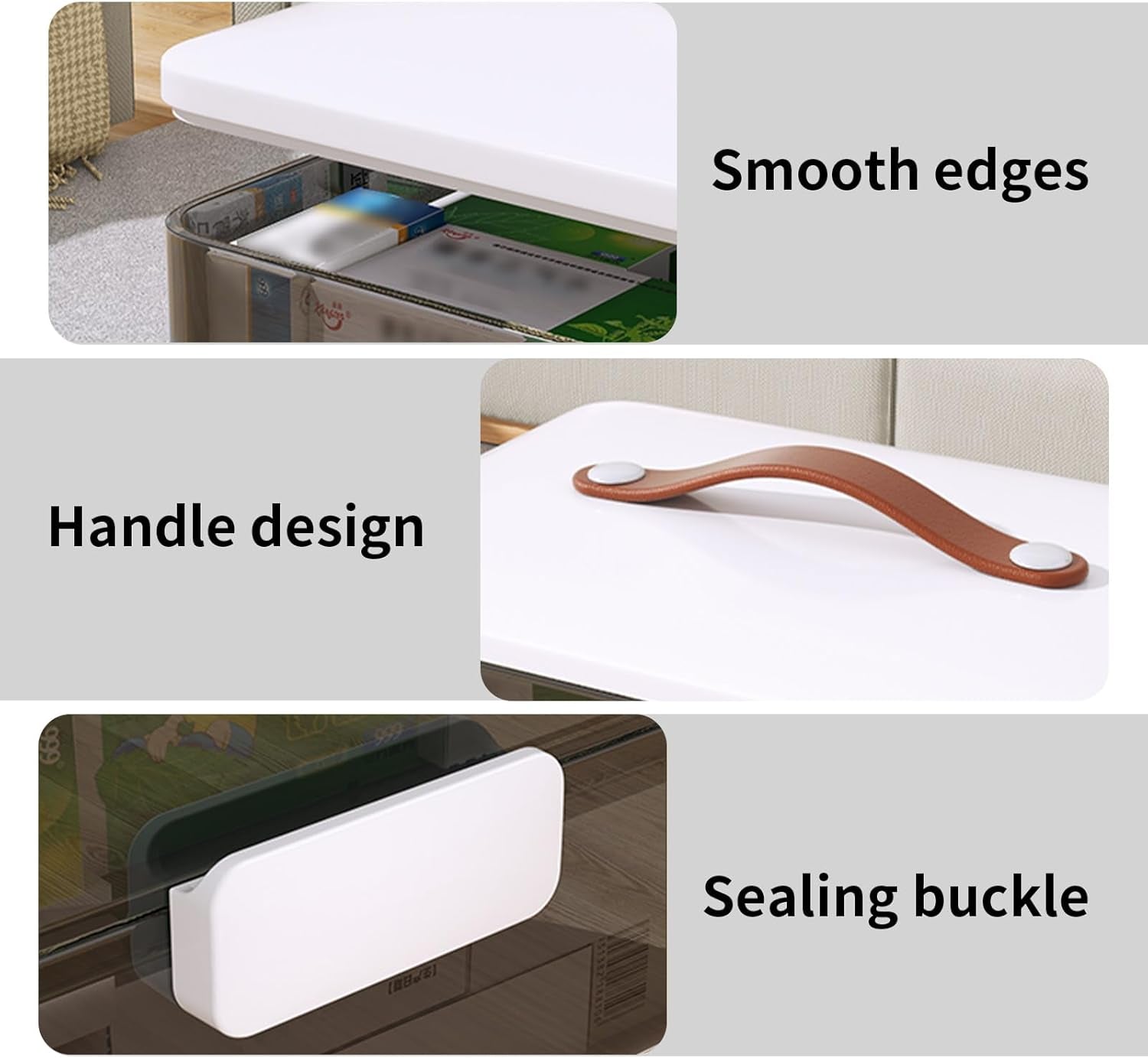 3-Tier Medicine Organizer - Portable Medicine Cabinet with Leather Handle, Empty First Aid Kit for Home