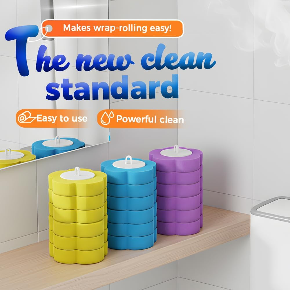 Disposable Toilet Brush, 2026 New Toilet Brush Holder, Compact Wall Mounted Toilet Brush for Modern Bathrooms, Hygienic Toilet Cleaner for Families (Gray+18Pcs Brush Heads)