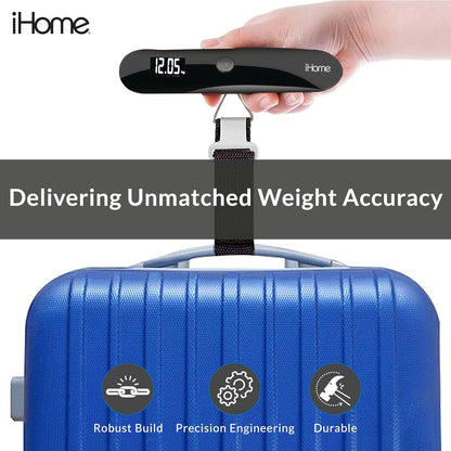Digital Luggage Scale - 110Lbs Portable Suitcase Scale with LCD Display - Luggage Weight Scale (220LSGL2BL)
