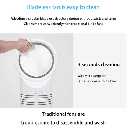 Large Bladeless Fan Student Small Fan Creative Sleeping Electric Cooling Super Quiet Desktop Office Mini Electric Fan