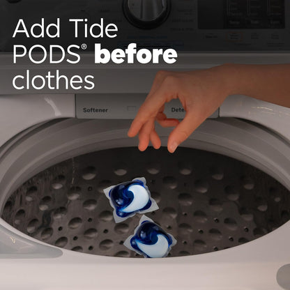 PODS Laundry Detergent Pacs, 3-In-1 Stain Remover, Odor Fighter, Color Protector, 76 Count, HE Compatible, Spring Meadow Scent