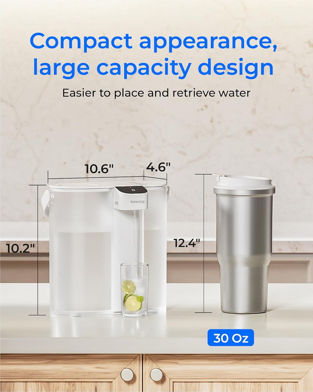 Compact Electric Water Filter Pitcher, 200-Gallon Rechargeable Instant Powerful Dispenser, NSF/ANSI 42&53&401, Reduce PFOA/PFOS, Lead, Chlorine, 14-Cup, White, with 1 Filter, NOT Reduce TDS