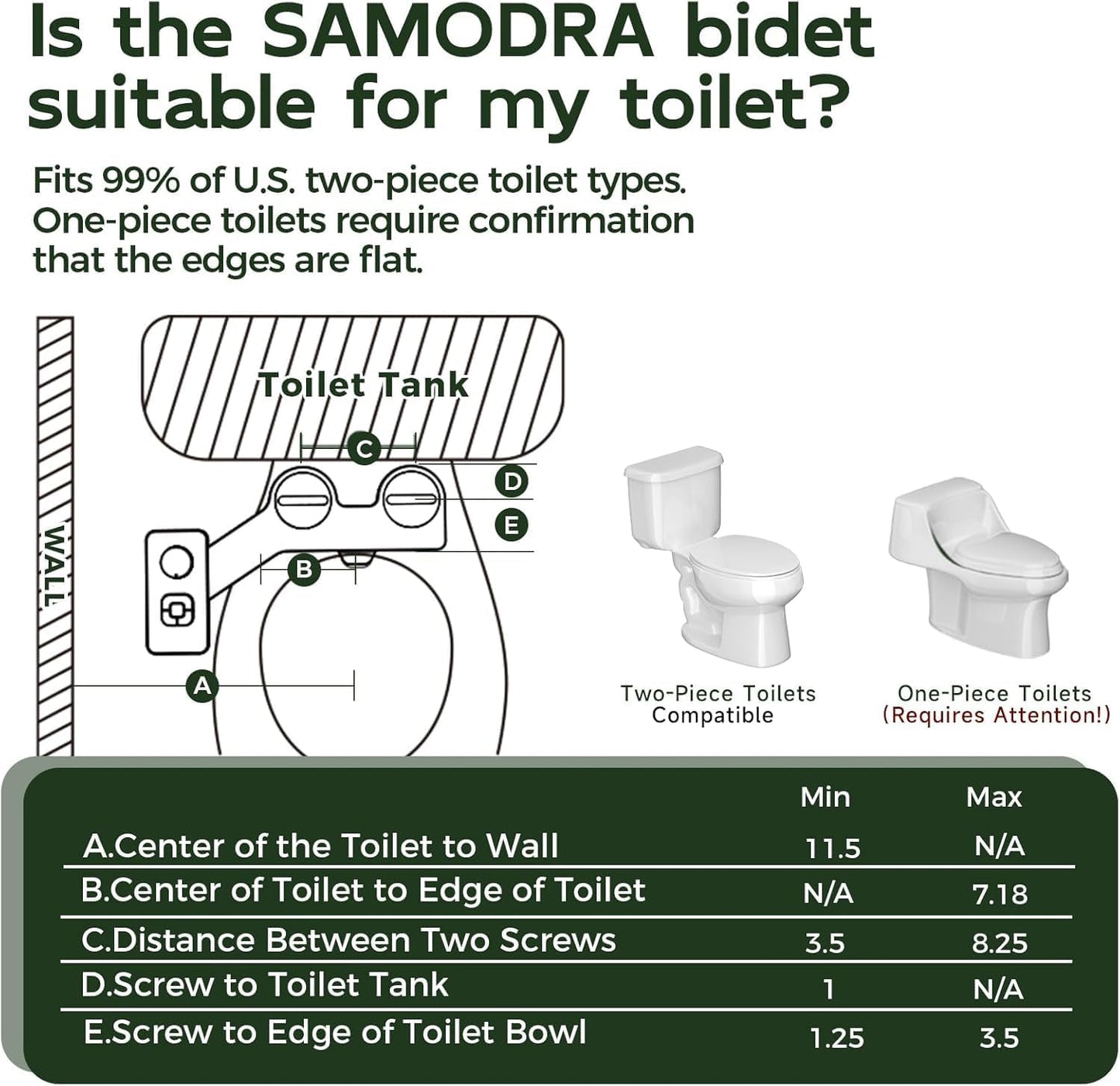 Bidet Attachment, Non-Electric Cold Water Bidet Toilet Seat Attachment with Pressure Controls, Retractable Self-Cleaning Dual Nozzles for Frontal & Rear Wash - Black