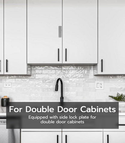 Cabinet Lock NFC RFID Card  Slim Hidden Drawer Lock for Child Safety Cupboard Door Liquor File Kitchen Pantry Furniture Double-Layer Drawer No Drilling Required Black