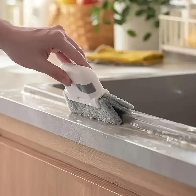 2-In-1 Groove Cleaning Brush Handheld Window Sill Sliding Door Track Gap Cleaning Brush Home Cleaning Tool